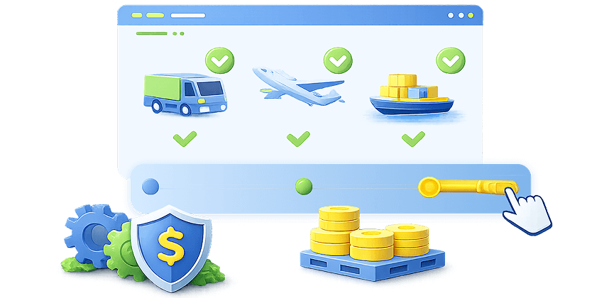 Select your preferred shipping carrier and customize shipping prices